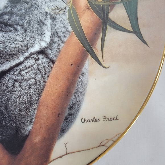 BRADEX THE KOALA 8.5” PLATE W’ COA ENDANGERED SPECIES BY CHARLES FRACE 1990 - Picture 4 of 4